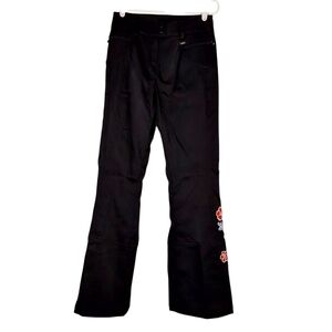 Marker  Insulated Ski Pants Black with Floral Embroidery Pants